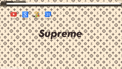Supreme x Bape x Louis Vuitton Chrome Theme - ThemeBeta