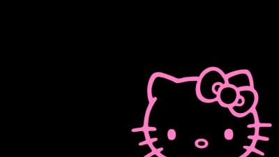 Kitty wallpaper hello dark Kuromi