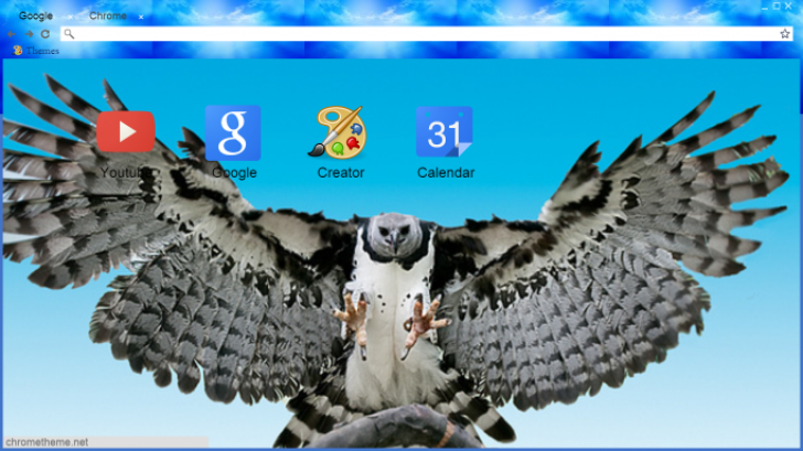 Harpy Eagle Wings Spread Chrome Theme - ThemeBeta