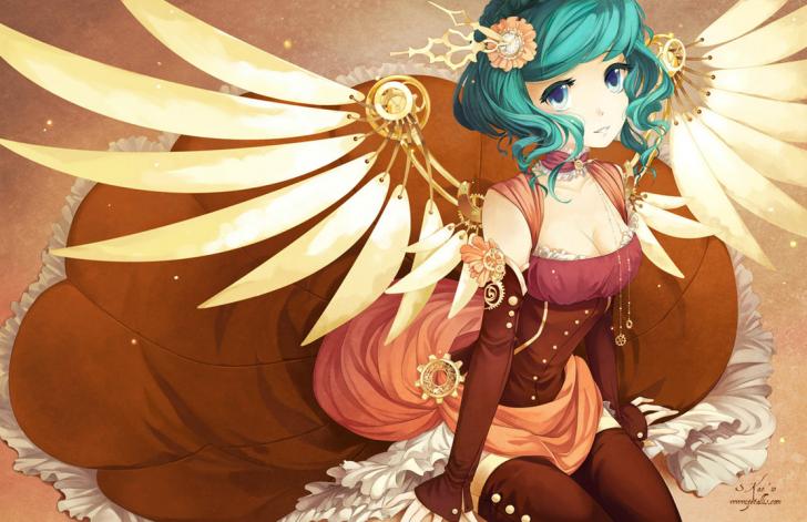 steampunk anime angel - 1 Chrome Theme - ThemeBeta