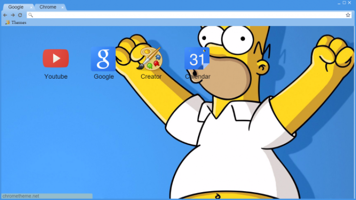 Homer Simpson Chrome Theme - ThemeBeta