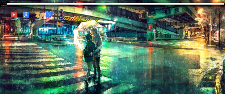 Anime Rain Painting 21 9 1440p Chrome Theme Themebeta