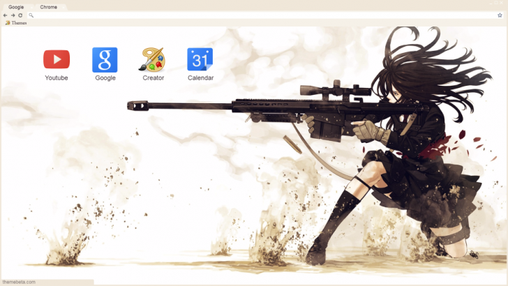 Anime Sniper Girl Chrome Theme - ThemeBeta