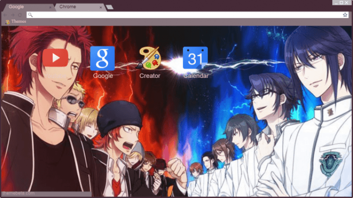 K Project Red And Blue Clan Chrome Theme Themebeta
