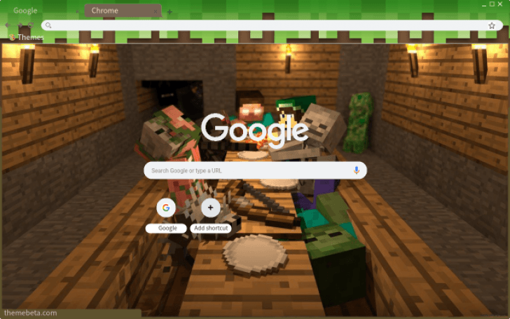 Minecraft Google Chrome Theme 