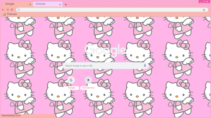 Hello Kitty Angel Pink Chrome Theme Themebeta