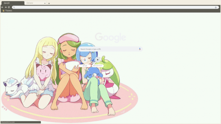 Pokemon anime girls wallpaper Google Chrome theme Mallow Lillie Lana anime  Chrome theme Chrome Theme - ThemeBeta