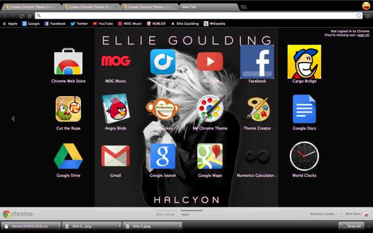Ellie Goulding Halcyon Album Deluxe Cover Chrome Theme - ThemeBeta