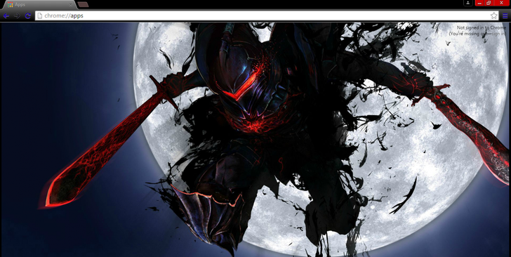 Anime Shadow Knight Chrome Theme - ThemeBeta